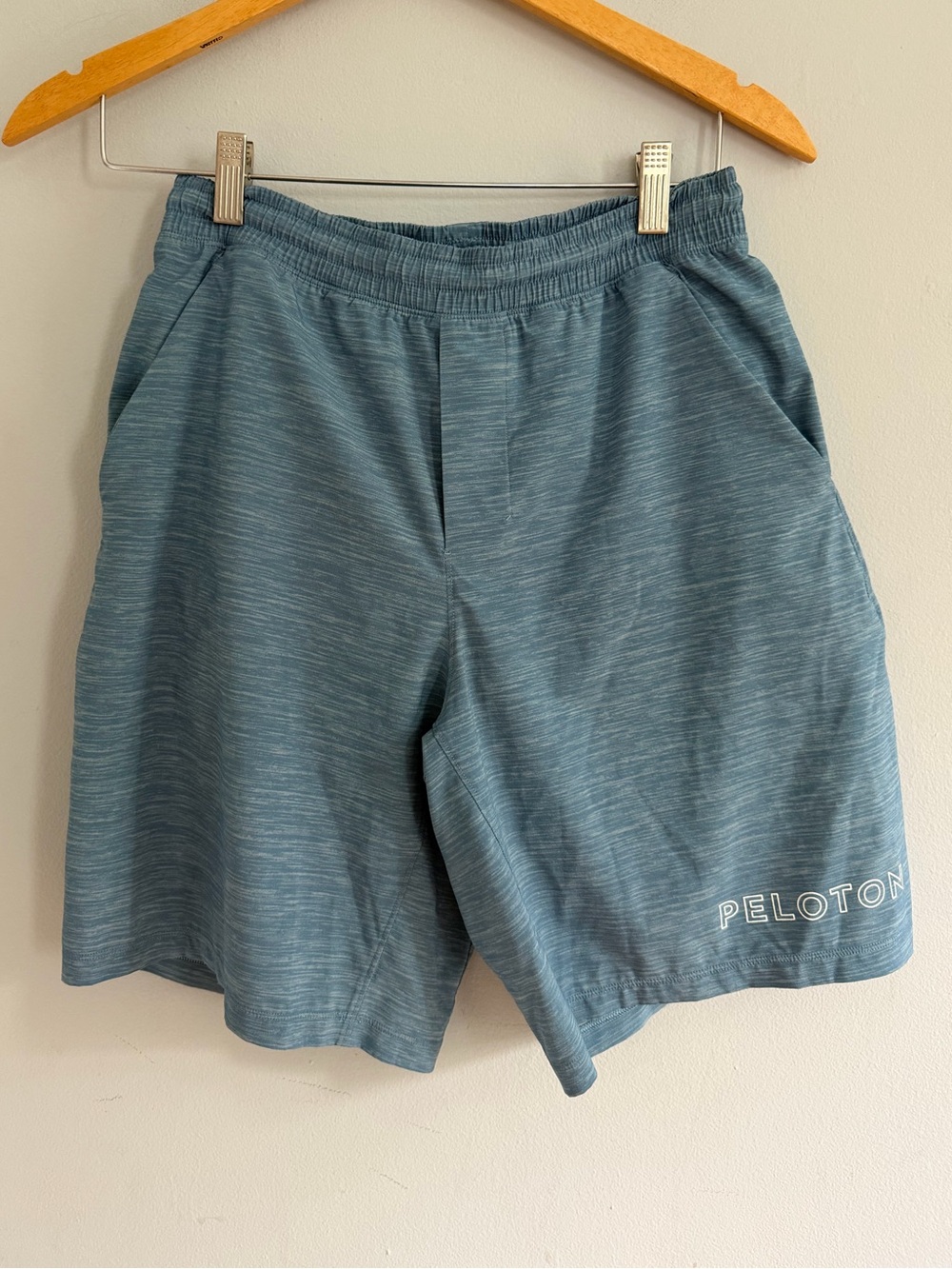 Lululemon Pace Breaker Shorts 9" w/ Liner x Peleton Blue Heathered Size S